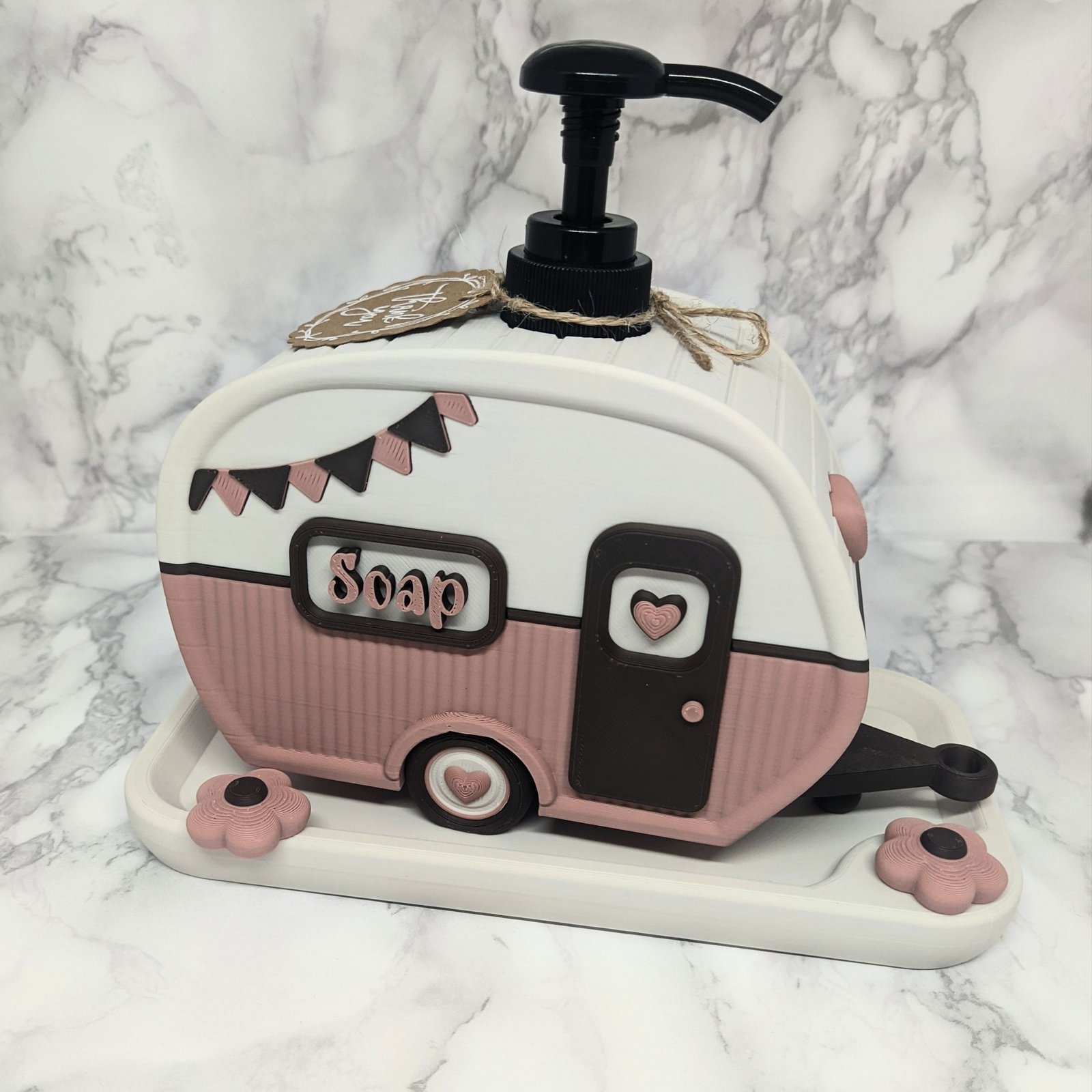 Soap Dispenser, 3D Printed Caravan Decor, 100ml Soap Pump, RV Bathroom Decor, Camping Gift, Kitchen Decor