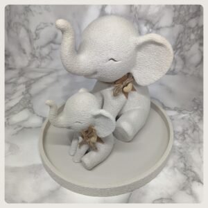 3D Minimalist Elephant Figurine & Family Set