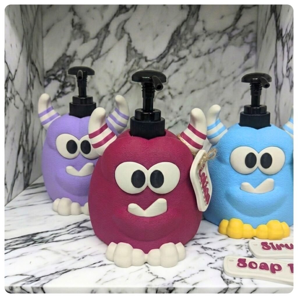 Henrie Whimsical Monster Soap Dispenser – Handmade 3D Printed