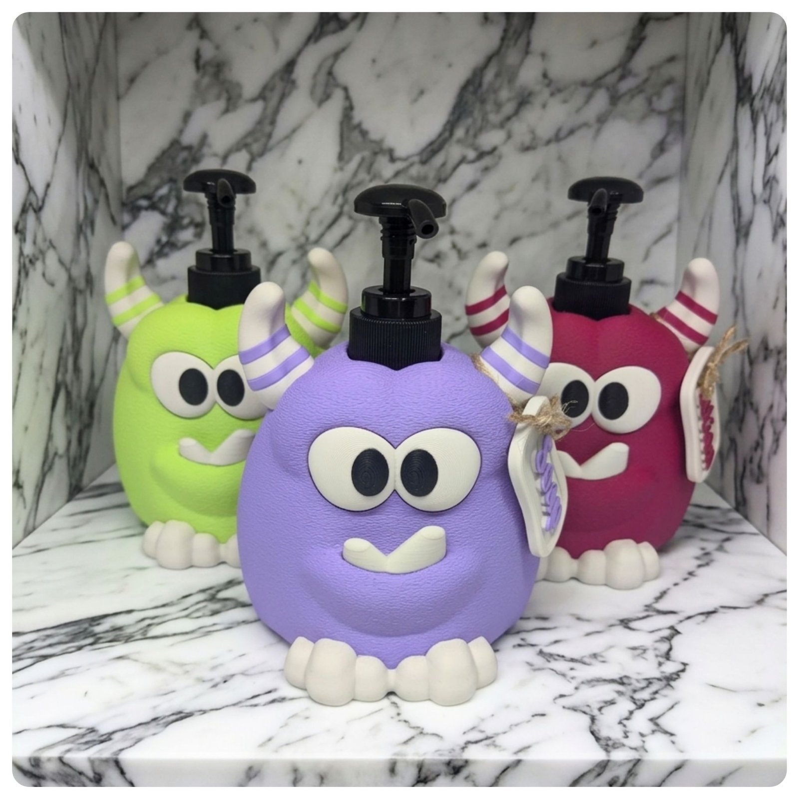 Henrie Whimsical Monster Soap Dispenser – Handmade 3D Printed - Image 2