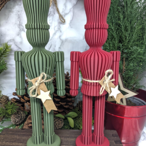 3D Printed Modern Nutcracker Figures, Festive Christmas Decor , Minimal Holiday Decor Gift, Matte PLA