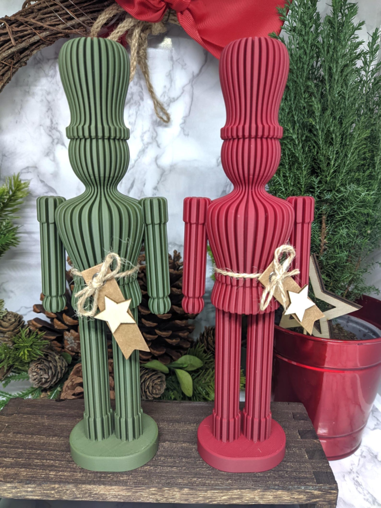 3D Printed Modern Nutcracker Figures, Festive Christmas Decor , Minimal Holiday Decor Gift, Matte PLA